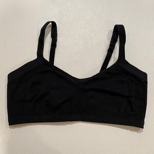 Felina Women’s XL Black Seamless Bralette Adjustable Straps Comfort Lounge Bra